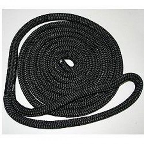 5/8"x25' black double braid dock line