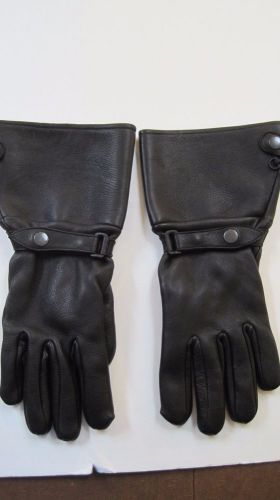 Thinsulate black leather womens motorcycle biker gloves size xl deerskin