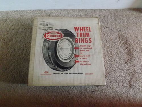 Nos 1960 up ford rotunda 15&#034; white trim ring kit rotunda r-84-c c5az-1211-c