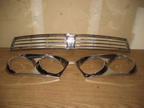85-91 jaguar xjs headlight bezels trim door with v12 grill very nice condition