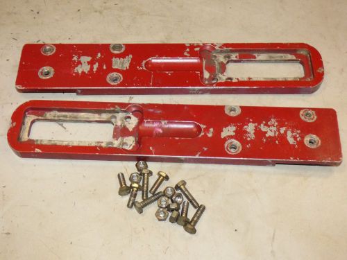 B16 snowmobile red track skid rail extensions plate wps set 8" #2