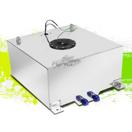 15 gallon lightweight polish aluminum gas fuel cell tank+ sender 19.75x17.5x10"