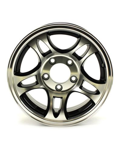 14x5.5 5-lug on 4.5" aluminum t03 trailer wheel black inlay - t03-45545bm-wa4t33