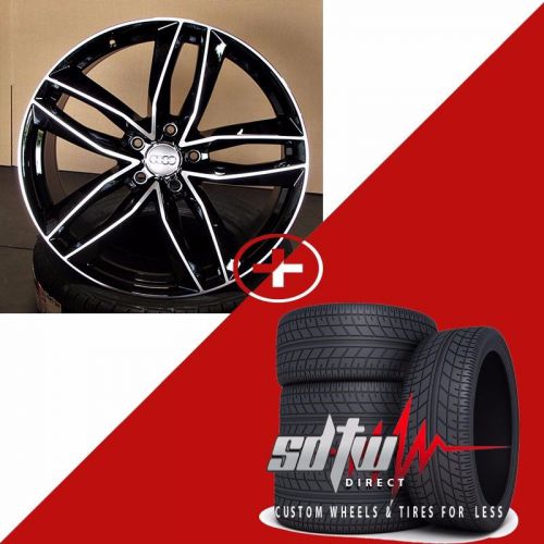 22&#034; audi q7 porsche cayenne avant style gloss black machined wheels w/tires