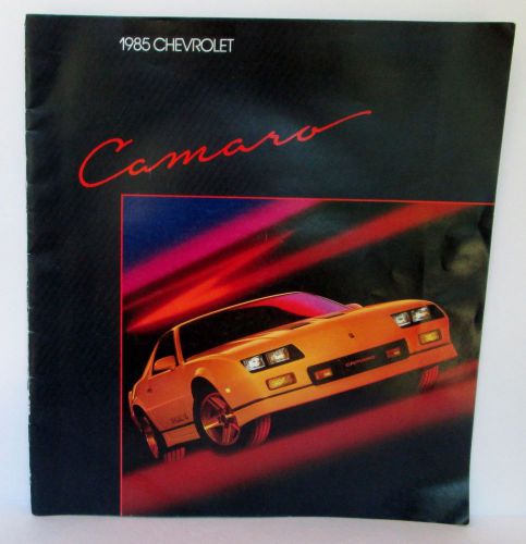 1985 chevrolet camaro 11&#034; x 12&#034; brochure catalog z28 berlinetta