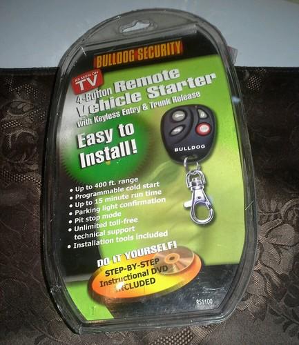 Bulldog security 4 button remote vehicle starter w/ keyless entry trunk release