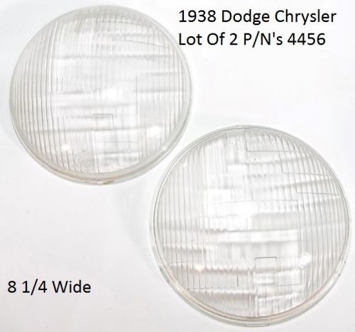 1938 dodge chrysler riteway headlamp lens lot of 2 p/n&#039;s 3658 corcoran-brown