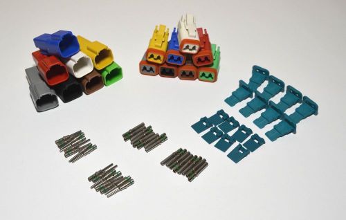 Deutsch dt compatible amphenol at 8 color 2-pin connector kit solid contacts