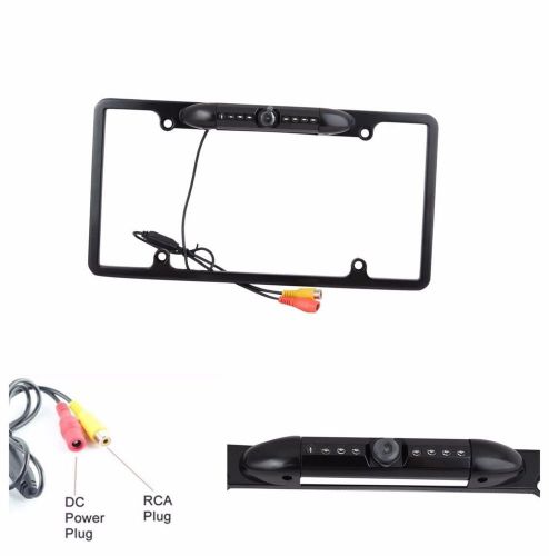 Us license plate frame+8ir night vision car backup rear view camera for auto car