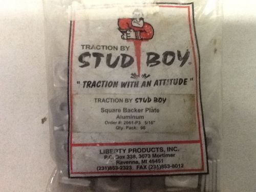 Stud boy square backer plates aluminum - silver - 5/16in. thread 2061-p3