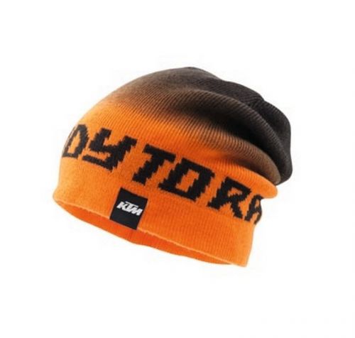 New ktm faded beanie black and orange men's one size 3pw1668100