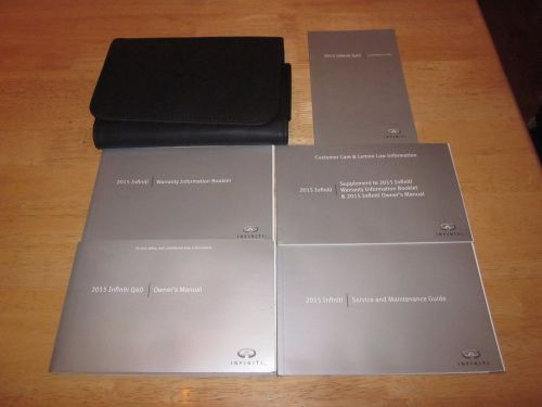 2015 infiniti q40 owner manual with case oem owners