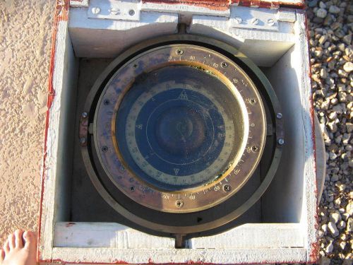 Vintage compass antique mariner nautical brass worldwide shipping