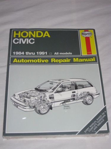Honda civic haynes automotive repair manual 1984 to 1991 # 1227 sealed