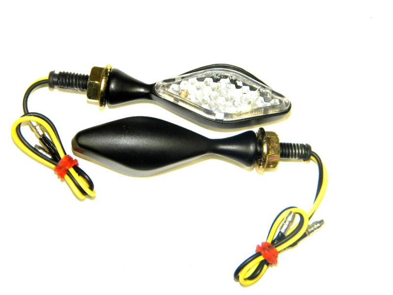 Mini billet turn signal led black yamaha honda suzuki kawasaki ninja r1 gsxr cbr