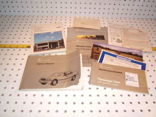 Mercedes 1994 c220/c280 w202 owner&#039;s genuine oem 1 set 10 manuals/papers,w202