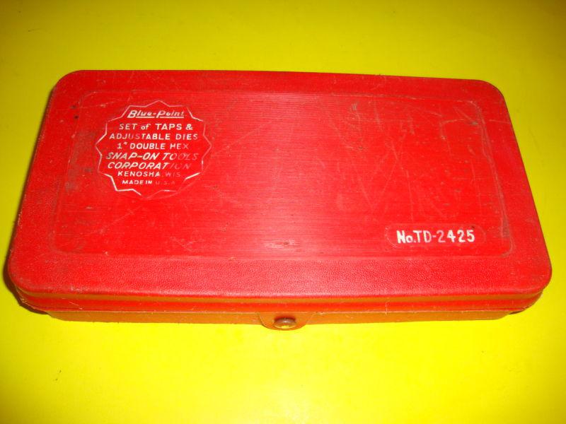 Vtg 39 Piece Snap-On/Blue Point Hand Tools Tap & Die Set w/ Original Plastic Box, US $0.99, image 3