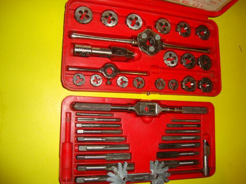 Vtg 39 Piece Snap-On/Blue Point Hand Tools Tap & Die Set w/ Original Plastic Box, US $0.99, image 6
