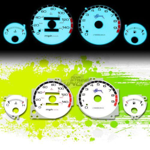 Indiglo glow gauge+harness white dash for 94-01 acura integra dc2 db8 b18c1 gsr