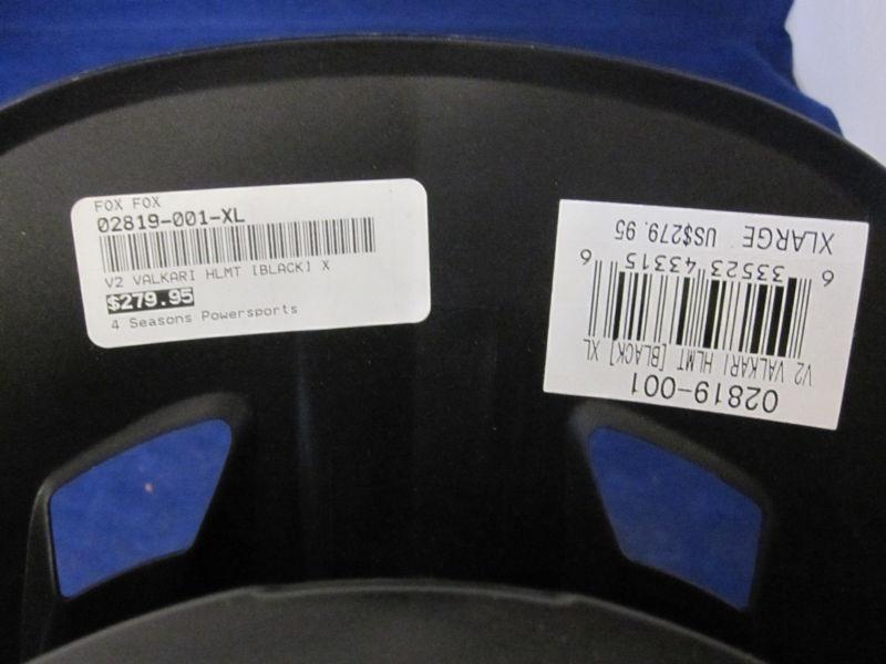 FOX RACING V2 VALKARI MOTOCROSS MX OFFROAD HELMET MATTE BLACK SIZE XL , US $99.99, image 9