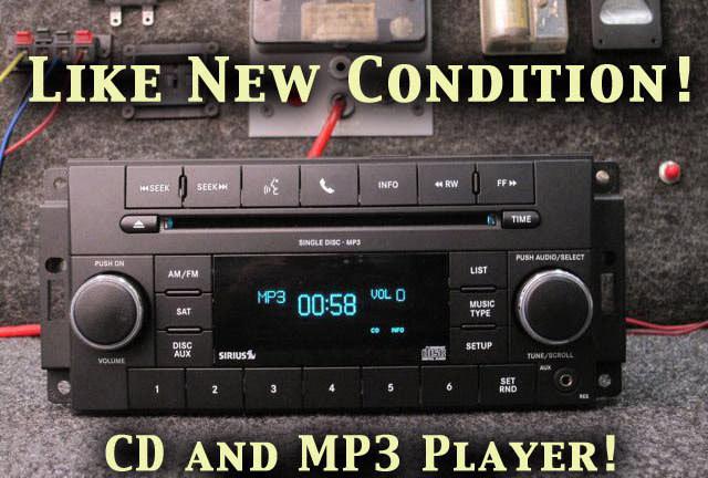 CHRYSLER JEEP DODGE CD MP3 PLAYER RADIO SAT SIRIUS IPOD AUX PLUG P05091115AC RES, US $65.99, image 1