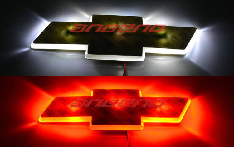 Chevrolet cruze running + brake (white+red) led light logo emblem tail car badge