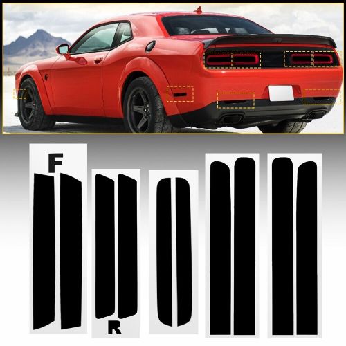 10X For 2015-2023 Challenger Smoke Tint Out Tail Light & Side Marker Decal Vinyl, US $17.99, image 7