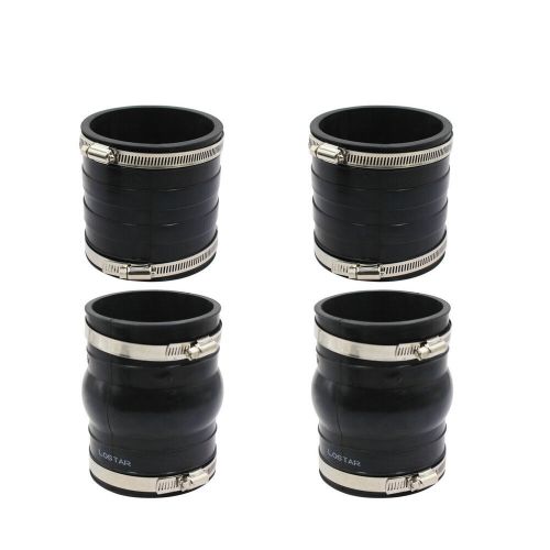 2 pcs upper &amp; 2pcs lower exhaust hose bellows for volvo penta 3852696 3863450