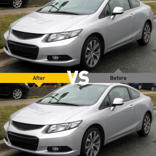 2pcs Headlights Bumper Lamps Black Housing Clear Lens For 2012-2015 Honda Civic, US $129.99, image 4