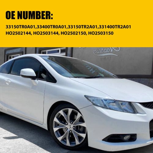 2pcs Headlights Bumper Lamps Black Housing Clear Lens For 2012-2015 Honda Civic, US $129.99, image 8