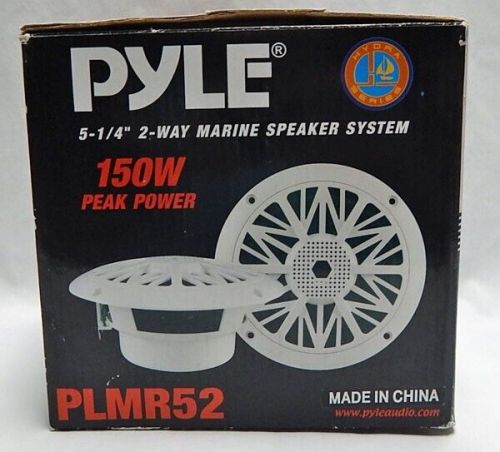 NEW IN OPEN BOX PYLE PLMR52 5.25" 150 WATT 2-WAY MARINE SPEAKERS, US $30.00, image 2