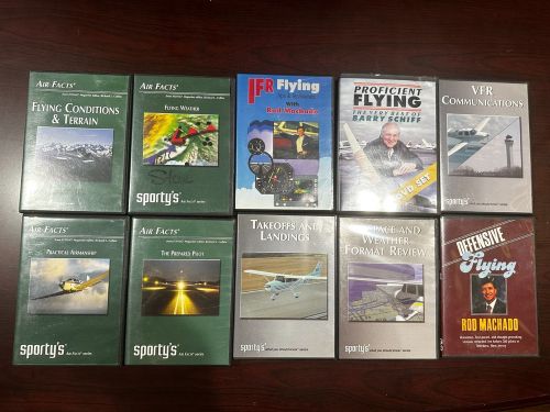 12 flight pilot and ifr instrument training dvd's sporty's, rod machado, etc.