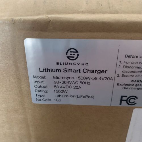 NEW Eliumsync Intelligent 1500W 58.4V/20A E-Bike Golf Cart Charger LiFePo4 16S, US $134.99, image 3