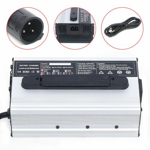 48V 15amp For Club Car Golf Cart Round 3 Pin Plug Battery Charger 60hz w/ Wires, US $100.02, image 10