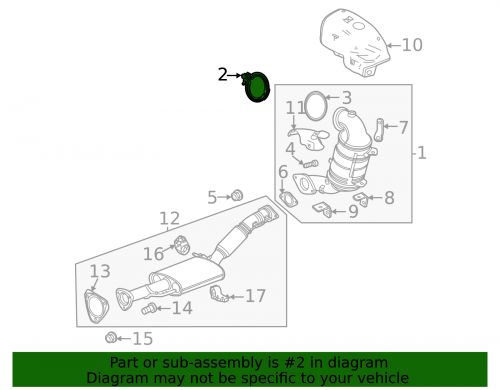 Genuine GM Catalytic Converter Clamp 11602406, US $11.69, image 2