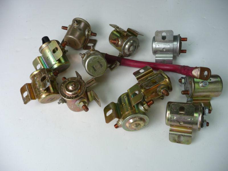 Lot of 11 vintage cole hersee starter solenoids.  ford?  gm?  1950's-1970's