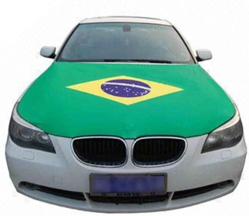 Brazil Flag Car Hood Cover Universal Size Elastic Polyester Patriot 4x5ft, US $19.99, image 5