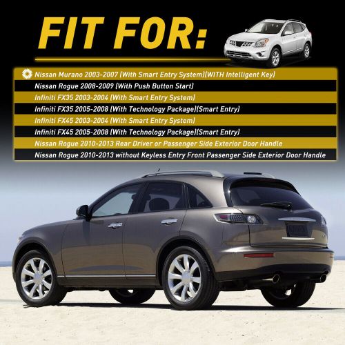 For 03-2007 nissan murano front driver left door handle chrome w/ smart entry