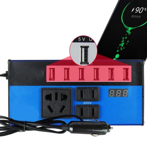 Car Converter Power Inverter 1500W DC12V/24V To DC110V/220V Converter Trip 6USB, US $28.03, image 2