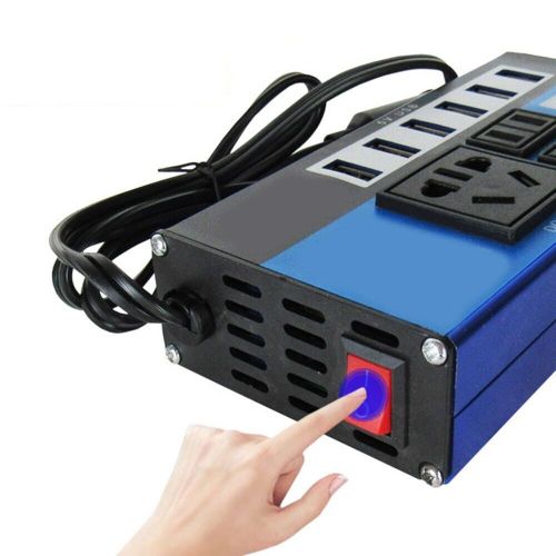 Car Converter Power Inverter 1500W DC12V/24V To DC110V/220V Converter Trip 6USB, US $28.03, image 4
