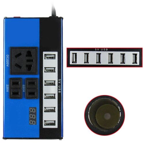Car Converter Power Inverter 1500W DC12V/24V To DC110V/220V Converter Trip 6USB, US $28.03, image 5
