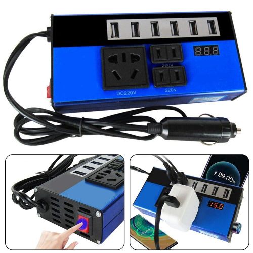 Car Converter Power Inverter 1500W DC12V/24V To DC110V/220V Converter Trip 6USB, US $28.03, image 7