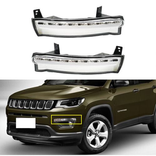 Pair For Jeep Compass 2017-2019 LED DRL Daytime Running Light Fog Lamp, US $179.76, image 5