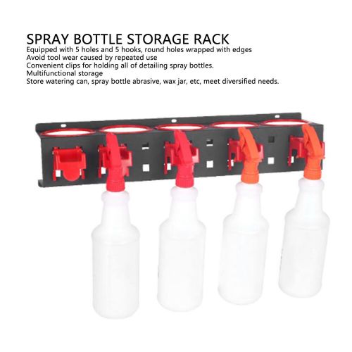 .Spray Bottle Storage Rack Wall Mounted Garage Bottle Organizer With 5 Plastic, US $55.94, image 3