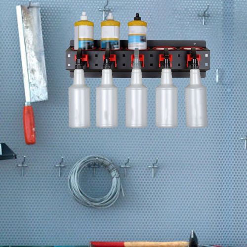 .Spray Bottle Storage Rack Wall Mounted Garage Bottle Organizer With 5 Plastic, US $55.94, image 6
