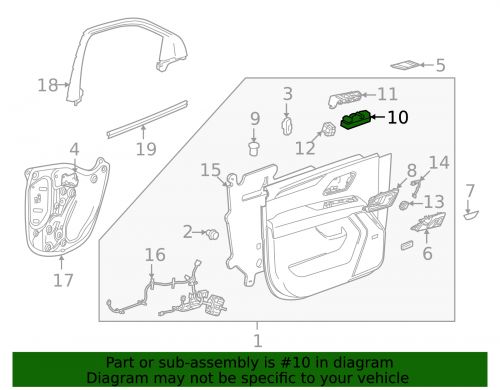 Genuine GM Black Front Driver Side Door Window Control Switch 85651304, US $93.61, image 4
