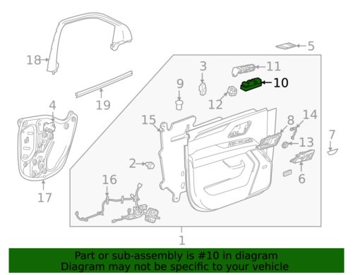Genuine GM Black Front Driver Side Door Window Control Switch 85651304, US $93.61, image 5