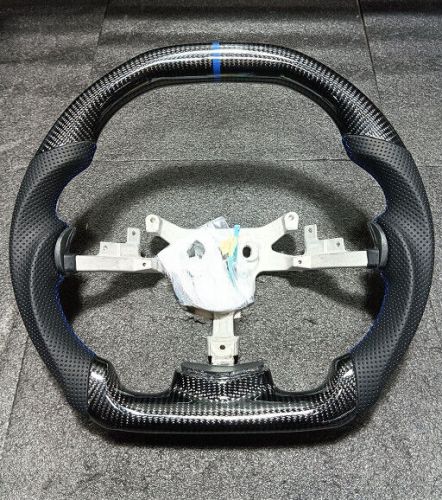 Real Carbon Fiber Flat Steering Wheel For Corvette C6 ZR1 Z06 06-13 Dark Blue, US $429.00, image 2