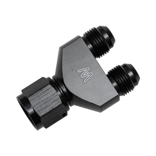 Y-block adapter fittings -10an female to parallel exit dual -8 an male aluminum