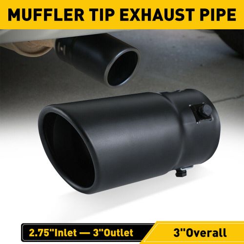 1.5-2.4" Outlet Exhaust Tip Muffler Tailpipe StainlessSteel Straight Cut Black N, US $14.99, image 11